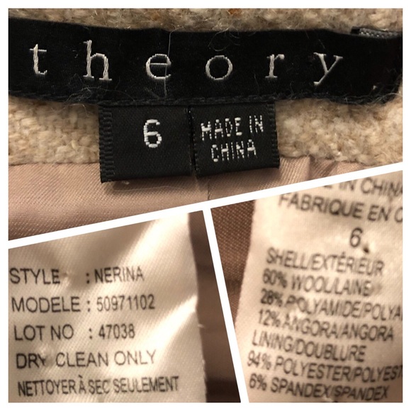 Theory Woman’s Nerina Wool Blazer Size 6, Size 2 - Picture 8 of 8